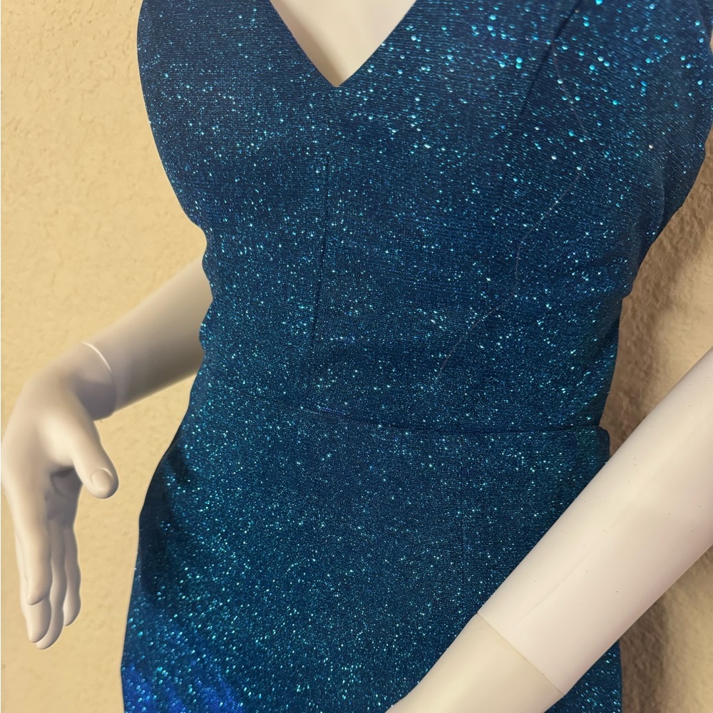 ✨5/$15 Sparkly Blue Sequin ❤️ Hearts Party Dress size 9
